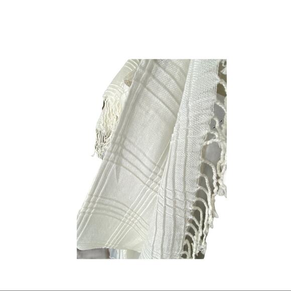 Christopher Banks Cream Scarf with fringe - Picture 2 of 9